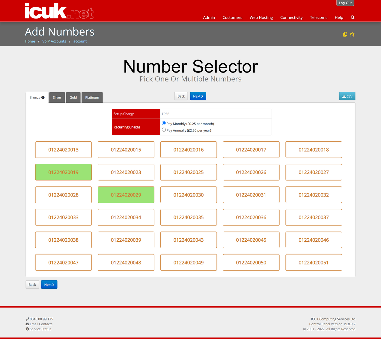 Number Selector